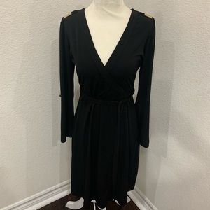 Calvin Klein black wrap dress